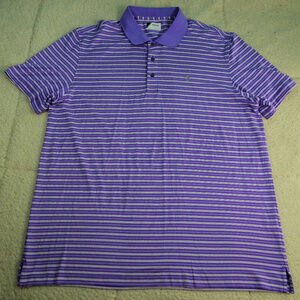 IZOD Golf Purple/White Polo Shirt X-Large